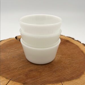 3 VTG Glasbake Stackable‎ Custard Bowls/Ramekins 5 ounce